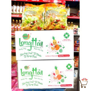 Thùng 12 túi thạch rau câu trái cây long hải x 416gr