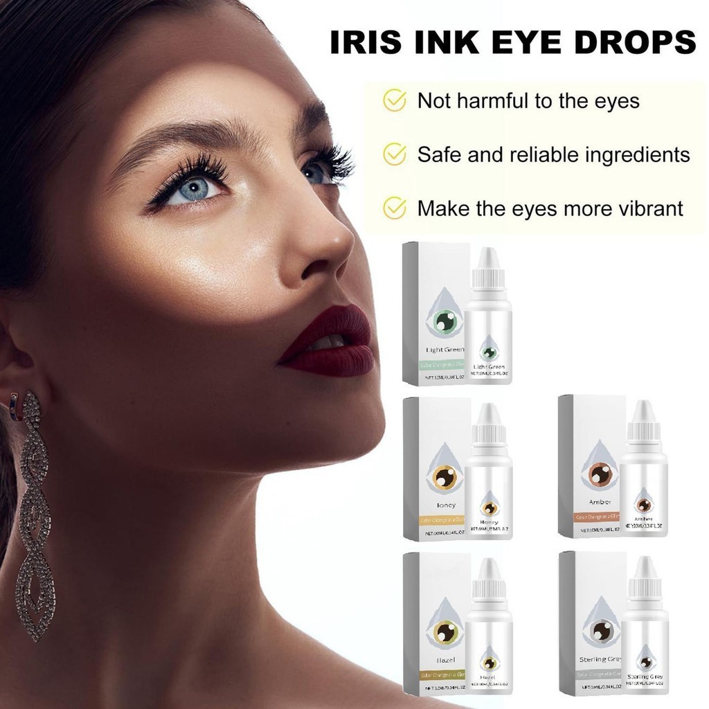Color Changing Eye Drops 10ml Moisturizing Brighten &amp; Brighten Skin to Change Eye Color Natural Care