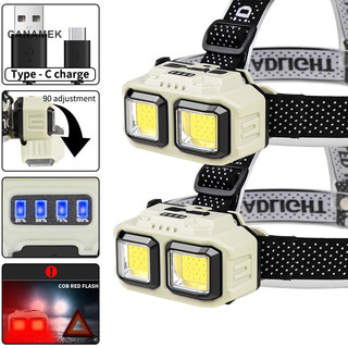 Canamek đèn pha led mạnh mẽtorch usb sạc đèn pin đèn pha chống nước đèn pha cắm trại câu cá khai thác đèn pin mới