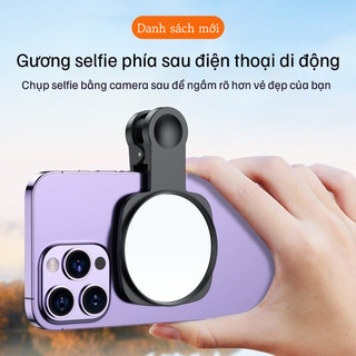 Điện thoại di động Camera sau HD Gương Selfie phản quang Kẹp Selfie phía sau Dụng cụ tiện dụng có hộp lưu trữ