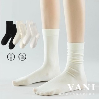 TAT311 - Tất Cotton Trơn Cổ Cao Phong Cách Ulzzang Basic - Vani Store