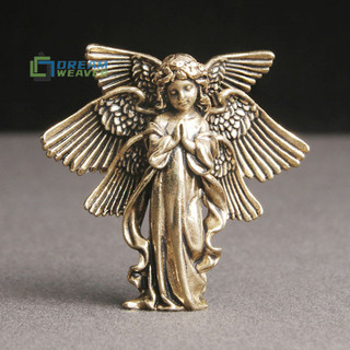 Tượng thiên thần sáu cánh bằng đồng Thần tình yêu Tượng Cupid Đồ trang trí nhỏ bằng đồng thau Tượng thiên thần Đồ trang trí máy tính để bàn Phụ kiện trang trí nhà mới