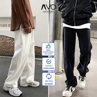 Quần Baggy kaki nam ống suông rộng cá tính Style Hàn Quốc Avocado đẹp