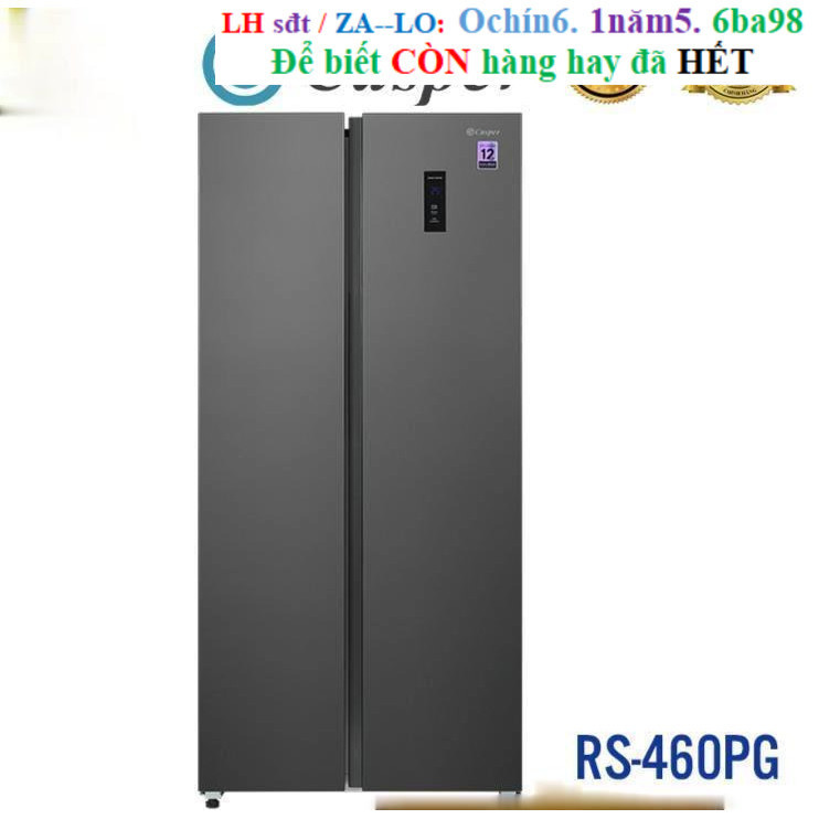 Rẻ Tủ lạnh Casper RS-460PG 495 lít side by side – Model 2023, Bảo hành chính hãng 24 tháng