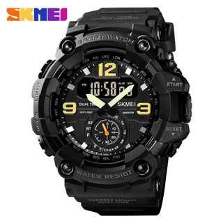 Skmei 1637 Dual Movement 3 Time Sport Đồng hồ đeo tay nam chống nước Đồng hồ điện tử Montre Homme Đồng hồ nam kỹ thuật số chống sốc 1155 1968