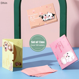 [Dhin] 100 chiếc Khăn lau mặt giấy thấm nước Matcha Giấy chống nhờn Tấm thấm dầu Mỹ phẩm Trang điểm Dụng cụ làm sạch da mặt COD