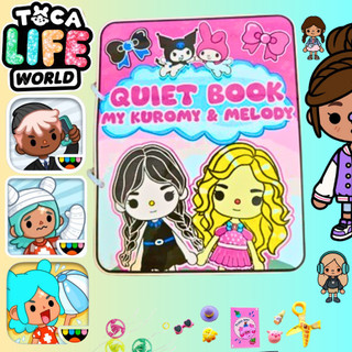 Đồ Chơi Giấy Thủ Công Búp Bê Toca Boca, Bộ Quite Book Đồ Chơi Trí Tuệ Bé Gái