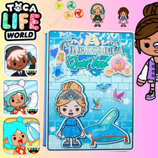 búp bê bằng giấy ngôi nhà búp bê thủ công tocaboca cinderella quite book h23