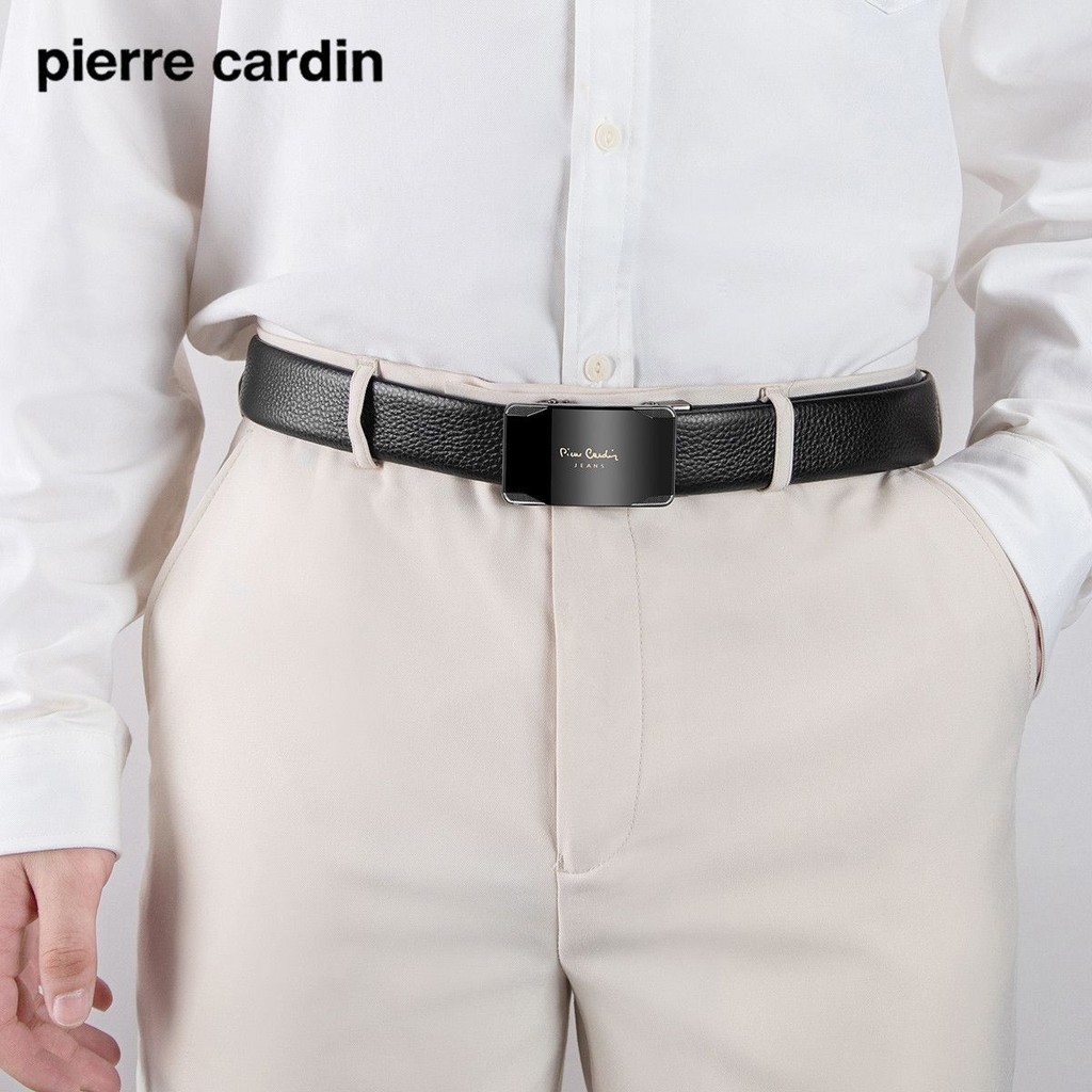 Thắt lưng nam cao cấp Pierre Cardin J2A826Z-711127A3 chính hãng, dây nịt nam khoá tự động da bò thật sang trọng