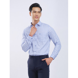 Sơmi dài tay lai bầu VIETTIEN vải sợi tre phom regular fit - 1R6750NF2/LBE3