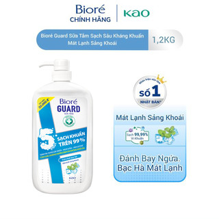 Bioré Sữa Tắm Sạch Sâu Kháng Khuẩn Guard – Mát Lạnh Sảng Khoái 1.2kg