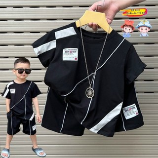 Bộ thun cotton may phối cho bé trai