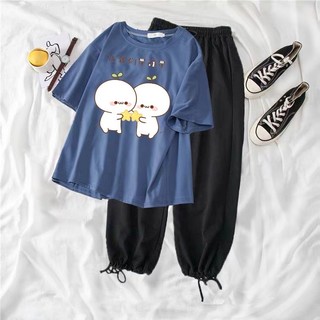 Sét Áo hạt mầm ngôi sao + quần bom đen, Sét bộ Unisex chất đẹp, không xù mặc ở nhà và mặc đi chơi - DVGIT