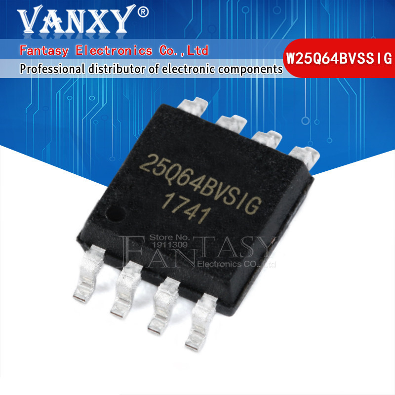 10 CÁI W25Q64BVSIG W25Q64BVSSIG 25Q64BVSIG 25Q64BVSSIG 25Q64 SOP8 linh kiện điện tử vanxy
