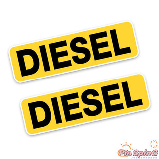2024 HẤP DẪN!! 2 Chiếc 10.6 * 3CM DIESEL Chữ Thời Trang Ngộ nghĩnh Retro-Reflective Xe Dán Đề Can