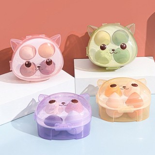 Bộ 4 Miếng Mút Trang Điểm Chất Liệu Cotton Mềm Kèm Giá Đỡ