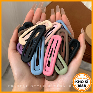 Set 6 kẹp tóc mái nhiều màu chất lì sang trọng, kẹp tóc nữ xinh xắn, kẹp tóc trẻ em E1851