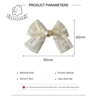 🥟ice🥟Vintage Ren Nơ Cá Mập Kẹp Tóc Nữ Kẹp Tóc Dây Buộc Tóc