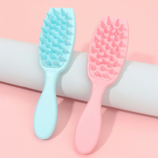 Bàn Chải Gội Đầu Mát Xa Da Đầu Bằng silicone Tay Cầm Dài Tiện Lợi-CIRAN