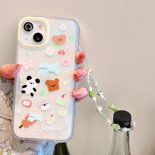 Ốp Lưng Cứng Trong Suốt Tương Thích Với iPhone 12 12Pro 12ProMax 13 13Pro 13ProMax 14 14Pro 14ProMax 15 15Pro 15ProMax Vỏ Họa Tiết Bánh Gấu Trúc