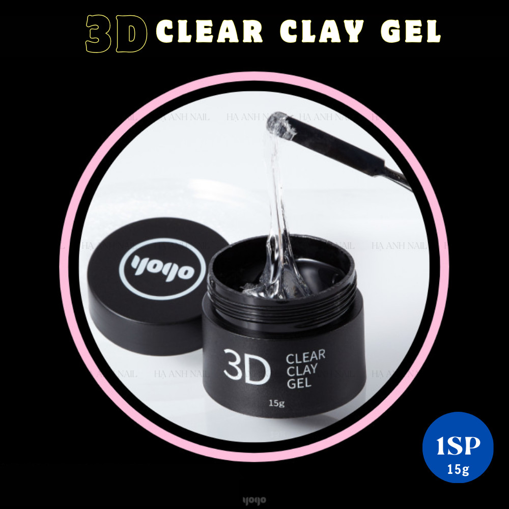 "Yogo - Embo 3D Clear Clay Gel 15g ": Gel nặn 3D cao cấp Hàn quốc trong suốt Không bị dính tay