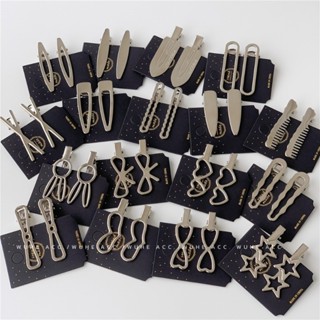 2 Chiếc Ngọt Ngào Mát Nóng Cô Gái Kim Loại Tình Yêu Ngôi Sao Gãy Tóc Nổ Bên Kẹp Phiên Bản Hàn Quốc Y2k Kẹp Tóc Phụ Kiện Tóc