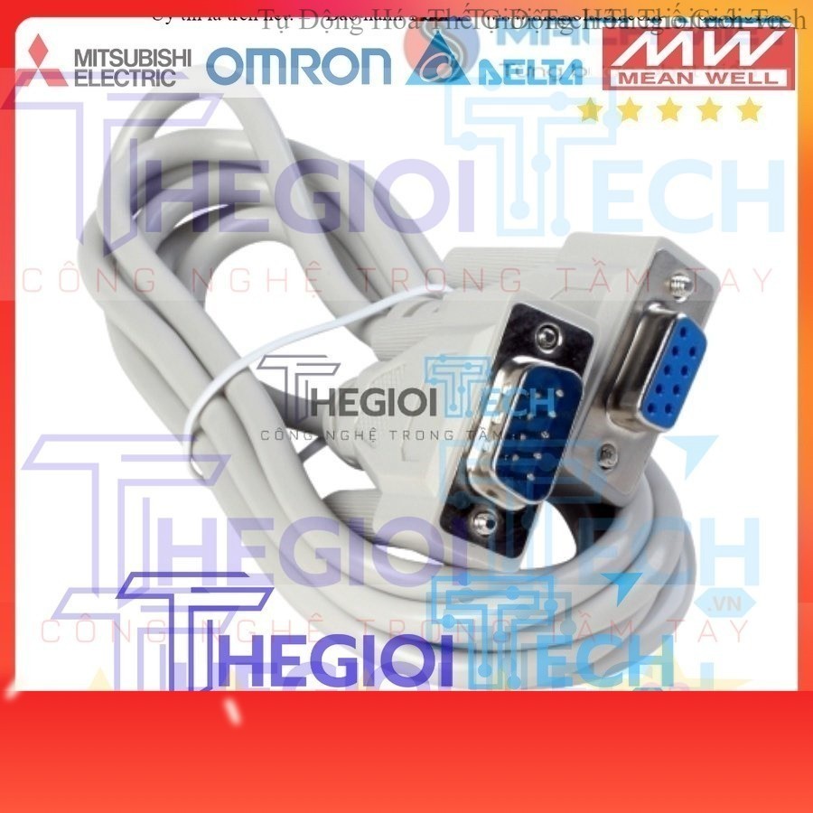 Dây cáp nối thẳng 1-1 2 đầu DB9 đúc chuẩn Cái - cái, đực - cái, đực- đực 1.5m 3M 5M PLC HMI OP320, K