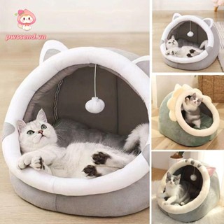  🐾PWSSEND🐾 Giường Ngủ Cho Mèo - Đệm Mái Vòm Bán Kín Ấm Áp Giặt Được Thoải Mái Cho Chó Và Mèo 