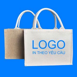 Túi vải Linen iCase đa dạng kiểu dáng, kích thước 35x25x11cm IN HÌNH THEO YÊU CẦU