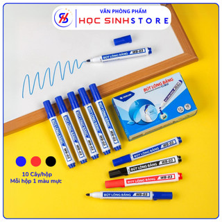  Combo 5 10 Cây Bút Lông Bảng WB-03 Thiên Long   Mực Xanh  Đỏ  Đen  