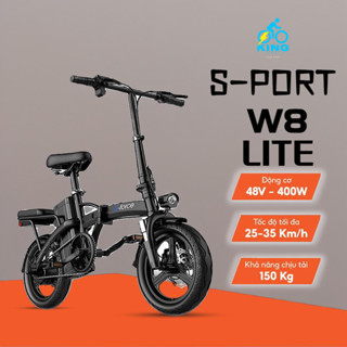 S-PORT W8 Xe đạp trợ lực điện - Gấp gọn - Bảo hành 24 tháng - Phù hợp đi làm, đi học, chạy xe dịch vụ 【Giá thấp nhất 