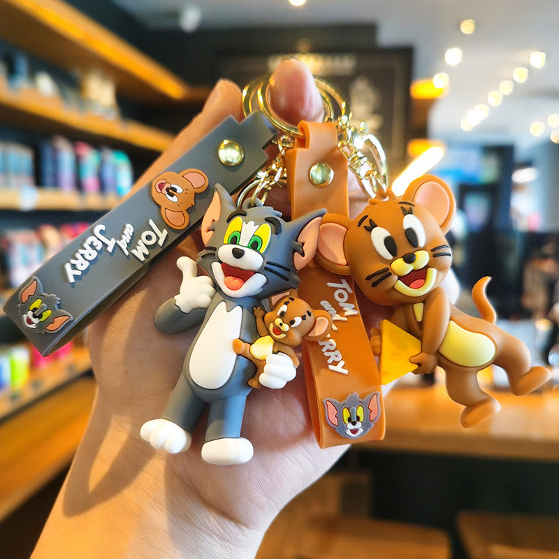 Móc khóa Tom và Jerry Mặt dây chuyền Tom Cat Quà tặng phong cách cặp đôi
