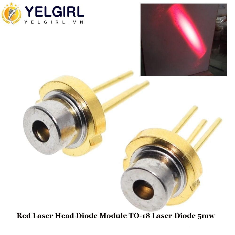 Yelgirla 1 / 2 / 5 / 10 Đầu Laser Đỏ 5mw Công Suất Cao 650nm 2.2V TO-18 Diode Laser