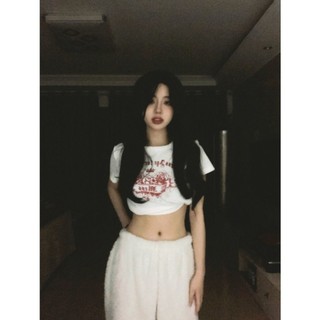Jiashuchen Mỹ Retro Áo Thun Nữ Tay Ngắn Mùa Hè Phong Cách Mới Rời Tất Cả Trận Đấu Ngọt Ngào Hot Girl Crop Ngắn Phong Cách Phương Tây Hàng Đầu Hợp Thời Trang ins
