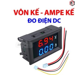 Đồng hồ led - vôn kế điện tử 100v/10a 100v/100a - vôn kế dc đo dòng và áp