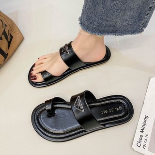 Dép xỏ ngón Giày đế ngoài nữ Dép đế bệt thông thường