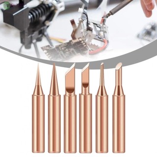-New In April-Professional Soldering Iron Tips 6Pcs Pure Copper 900MT for 936 Rework Station[Overseas Products]