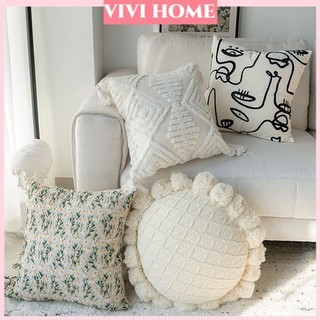 Bắc âu gối 45x45 30x50 ins thêu ném gối lưới phòng khách sofa trang trí gối đệm ma-rốc nhà ở trang trí gối