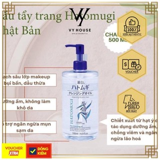 DẦU TẨY TRANG HATOMUGI NHẬT - 500ML