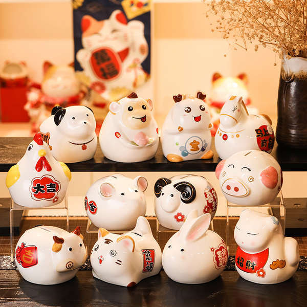 Tiết kiệm kích thước lớn heo đất tiết kiệm heo đất Ngân hàng heo con trẻ em, đồ trang trí cung hoàng