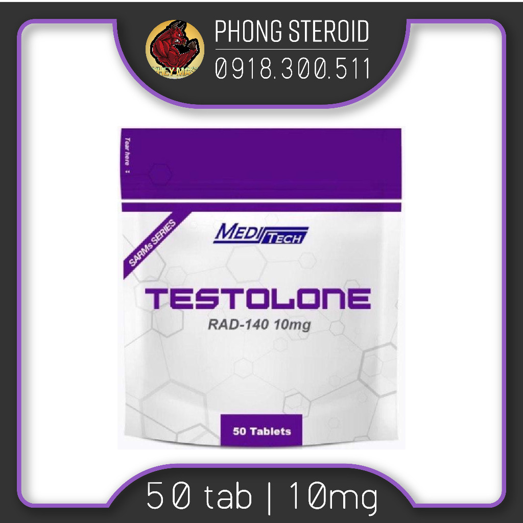 [Tăng Cơ] TESTOLONE 10Mg (Rad 140) - Meditech Gói 50 Viên