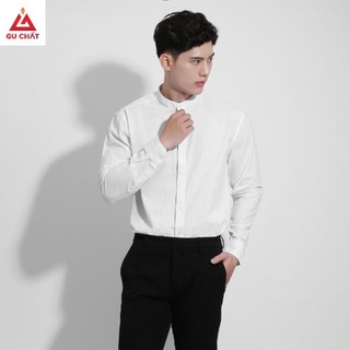 Áo Sơ Mi Nam Dài Tay Cổ Tàu GU CHẤT, Chất Vải Đũi Thoáng Mát, Phong Cách Lịch Lãm - GUD09
