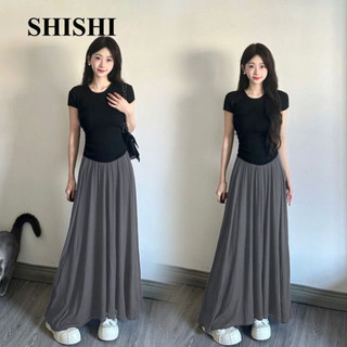 SHISHI váy Đầm váy nữ body đầm Comfortable Cute Cổ điển Minimalist WLQ2450KA3 20Z240513