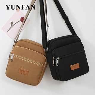 Túi đeo vai YUNFAN: Vải canvas Hàn Quốc, thích hợp cho nam giới
