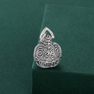 S999 Bạc Nguyên Chất Phong Cách Đồng quê Vàng Nuốt Quái Vật Mặt Dây Chuyền Handmade DIY Đính Hạt Bện Dây Vòng Tay Mặt Dây Chuyền Bạc Nguyên Chất Phụ Kiện