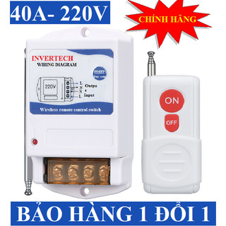 Công tắc điều khiển từ xa rf 1000m/5000w/40a/220v rf 315mhz invertech công tắc điều khiển từ xa không dây công tắc wifi