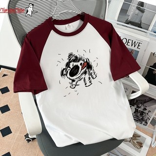 Áo thun nam cỡ lớn dáng rộng cổ tròn nửa tay áo hạng nặng