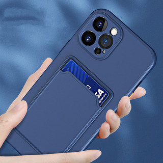 Ốp Ví Cho iPhone 13 Pro Max 13 Mini Ốp Lưng Có Khe Cắm Thẻ Bảo Vệ Chống Sốc Silicon Mềm TPU Vỏ Điện Thoại Di Động