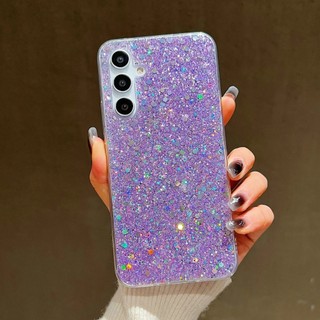 Ốp Điện Thoại Nữ Lấp Lánh Bling Bling Thời Trang Cho Samsung Galaxy A15 A25 A35 A55 A05 A05S A34 A54 5G A24 4G Sang Trọng Sáng Bóng Kim Sa Lấp Lánh Cô Gái Vỏ Silicon Bảo Vệ Ins Style