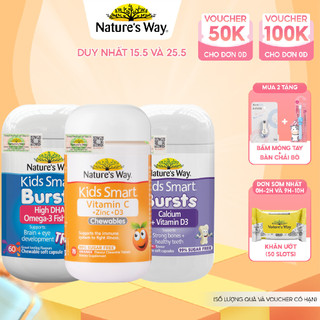 Bộ 3 Thông Minh, Khỏe Mạnh Và Bứt Phá Chiều Cao Vượt Trội NATURE'S WAY Cho Bé Từ 2 Tuổi